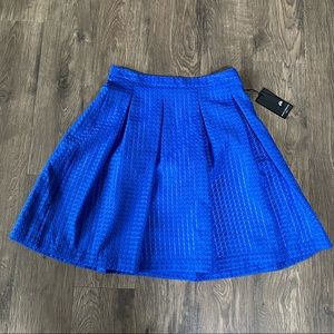 NWT Mario Serrani blue pleated skirt